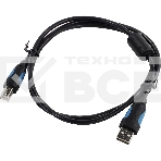 Кабель Vention USB 2.0 AM/BM - 1м. Черный VAS-A16-B100, фото 1