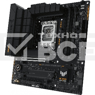 Материнская плата ASUS TUF GAMING B760M-PLUS, LGA 1700, Intel B760, 4xDDR5, 4xSATA, 2xM.2, 1xPCIe 5.0 x16, 1xPCIe 4.0 x4, 1xPCIe x1, 2xUSB-A 3.2 Gen 2, 3xUSB-A 3.2 Gen 1, 2xUSB 2.0, 1xUSB-C 3.2 Gen 2x2, 1x2.5Gb LAN, 5x3.5 мм, 7.1, mATX