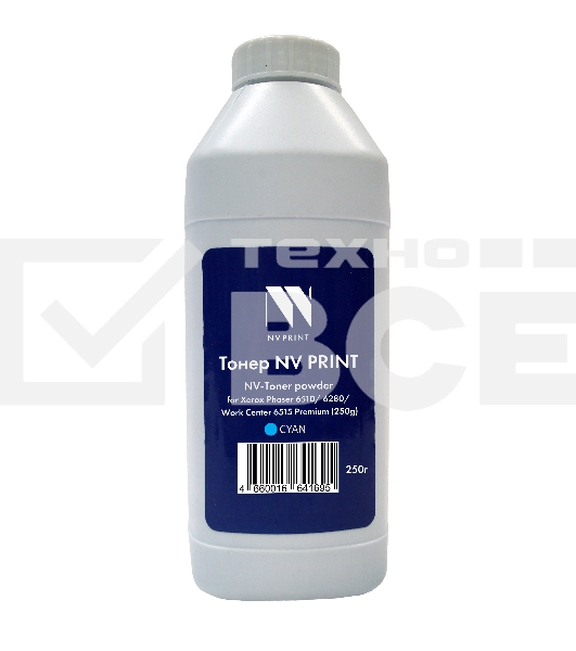 Тонер + девелопер NVP для Xerox Phaser 6510, 6280, WorkCenter 6515 Premium (250г) Cyan