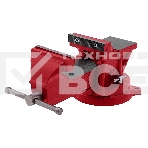 Тиски слесарные Matrix, 100 мм, поворотные, с наковальней, фото 1