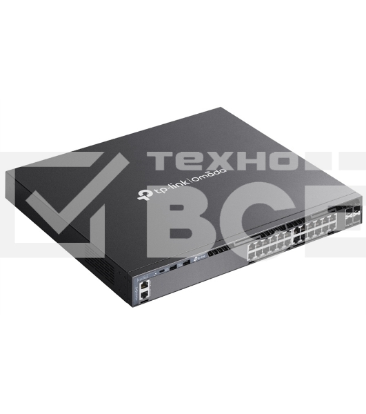 Стекируемый управляемый коммутатор 3 го уровня TP-Link SG6428X Omada с 24 гигабитными портами и 4 портами SFP+