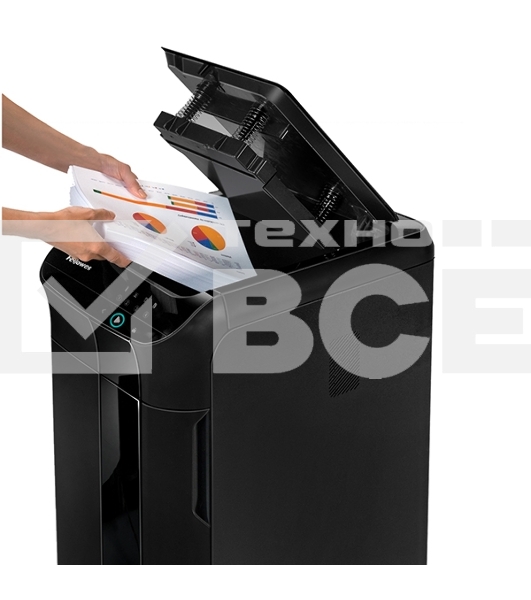 Шредер Fellowes AutoMax 350C (секр.P-4)/фрагменты/350лист./68лтр./скрепки/скобы/пл.карты/CD