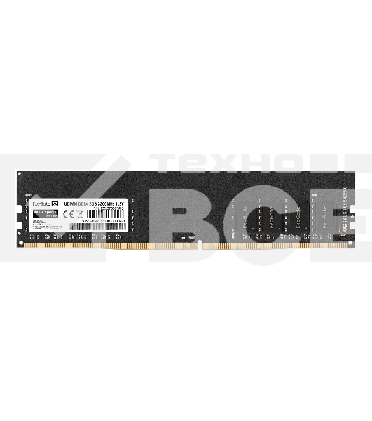 Оперативная память Exegate, DDR4, 8GB (1x8 GB), 3200 MHz, CL19, OEM