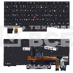 Клавиатура для ноутбука Lenovo ThinkPad X13 Yoga Gen 1 черная с подсветкой, фото3