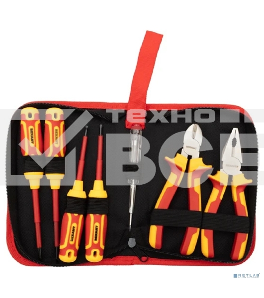 Набор диэлектрического инструмента Rexant RI-01, 7 предметов, до 1000 В, тканевый пенал