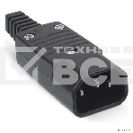 Вилка Cabeus, вилка C14, 10А, для кабеля, : черный, фото4