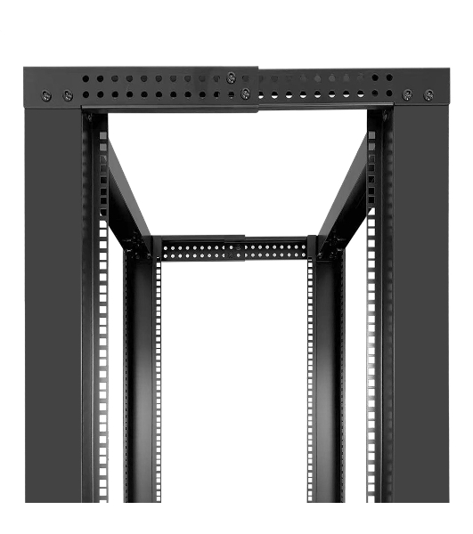 Стойка ExeGate EOR2-42U.1000.BLACK (открытая телекоммуникационная 19', 42U, двухрамная, усиленная, с роликовыми опорами, раздвижная, В2055хШ600х Г(550-790) мм, цвет черный RAL 9004)