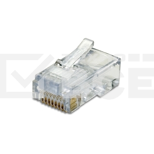 Коннектор RJ-45 Кат.5 (V) (8P8C) ExeGate под одножильный кабель (100шт)