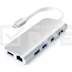 USB адаптер Satechi Aluminum Type-C Multimedia Adapter. Цвет серебряный, фото 1
