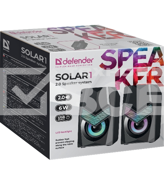 Акустическая система 2.0 Defender SOLAR 1 65401