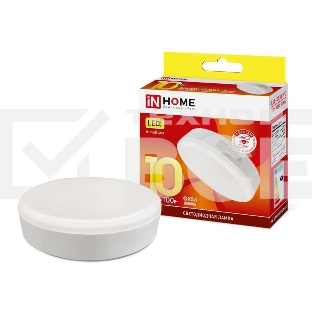 Лампа светодиодная LED-GX53-VC 10Вт 230В 3000К 900лм IN HOME 4690612020754