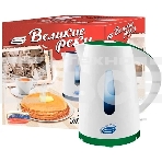 Чайник электрический Великие Реки Томь-1 белый/зеленый, фото3