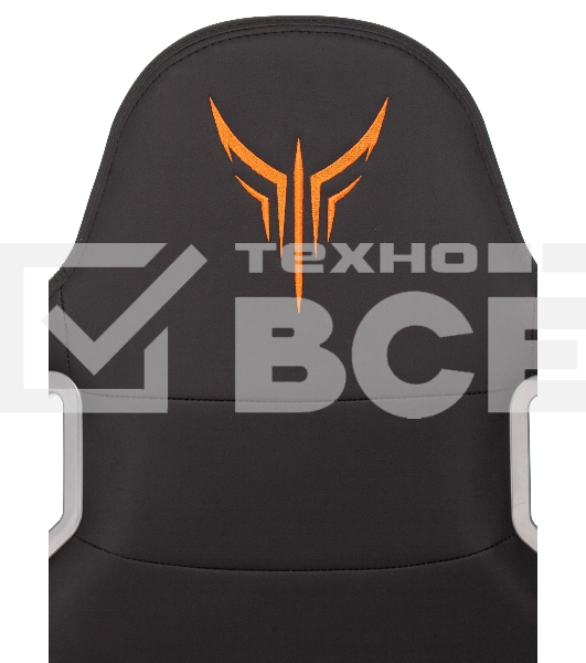 Кресло игровое Knight OUTRIDER черный, ромбик, эко.кожа, с подголов. крестовина металл