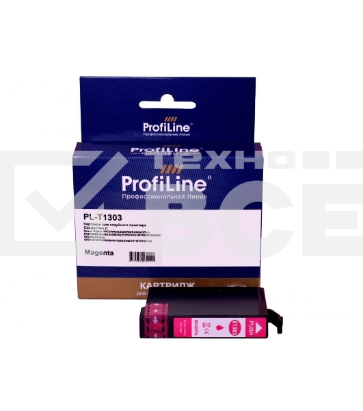 Струйный картридж PL-T1303 для принтеров Epson Stylus SX525WD/SX535WD/SX620/Office B42WD/BX525/BX535/BX625FWD/BX635FWD/BX925/BX935/WorkForce 525/630/3010/3520DWF/3530/3540/7015/7515/7525 с чернилами Magenta 10,1 мл ProfiLine