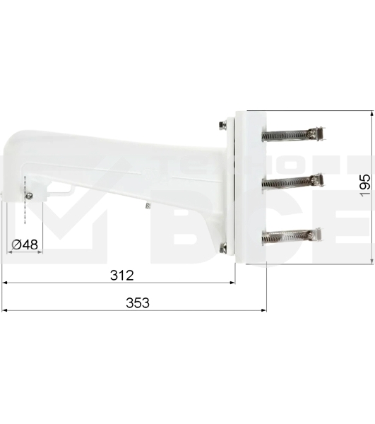 Кронштейн Hikvision DS-1602ZJ-POLE