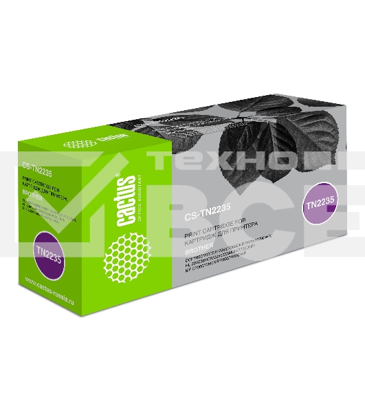 Картридж лазерный Cactus CS-TN2235 черный (1200 стр.) для Brother DCP7060/7060DR/7065/7065DNR/7070/7070DWR/HL-2240/2240R/2250/2250DN/2250DNR/MFC-7360/7360NR/7860/7860DWR