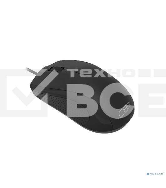 Мышь проводная CBR CM 107 черный, 1000 dpi, USB, кнопки - 3