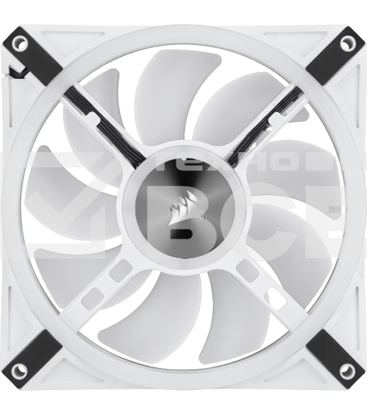 Комплект вентиляторов Corsair iCUE QL140 RGb CO-9050106-WW 140мм PWM белый Fan — Dual Fan Kit with Lighting Node CORE