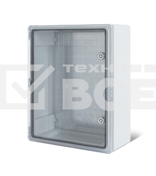 Корпус пластиковый ЩМПп Rexant с прозрачной дверцей и монтажной панелью 400х300х220мм, ABS, УХЛ1, IP65