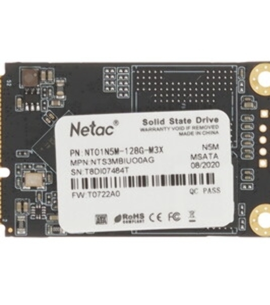 Накопитель SSD Netac N5M, 128Gb, mSATA, R/W 560/520
