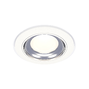 Комплект встраиваемого светильника Ambrella light XC7621061 SWH/PSL белый песок/серебро полированное MR16 GU5.3 (C7621, N7022)