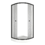 Душевой уголок BAU Dream Hit Black с поддоном 100x100х195, рифленое закаленное стекло, черный профил, фото4