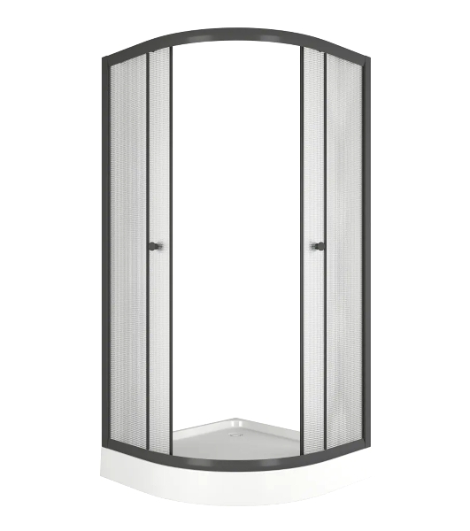 Душевой уголок BAU Dream Hit Black с поддоном 100x100х195, рифленое закаленное стекло, черный профил