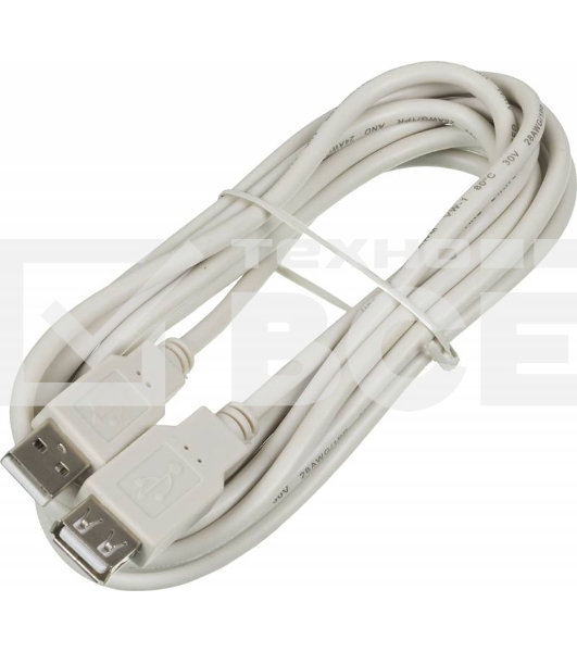 Кабель AM/AF USB2.0 3м Ningbo удлинитель USB 2.0, прозрачная изоляция, USB2.0-AM-AF-3-BR