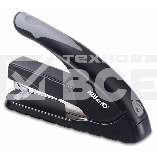 Степлер настольный Kw-Trio 5818 Soft-Touch 24/6 24/8 26/6 26/8 (40листов) снижение усилия серый/черный 210скоб