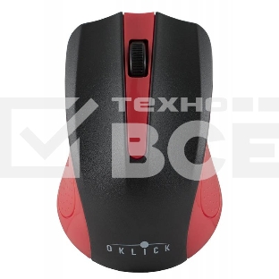 Мышь беспроводная Oklick 485MW черный/красный, 1200 dpi, радиоканал, USB, кнопки - 3