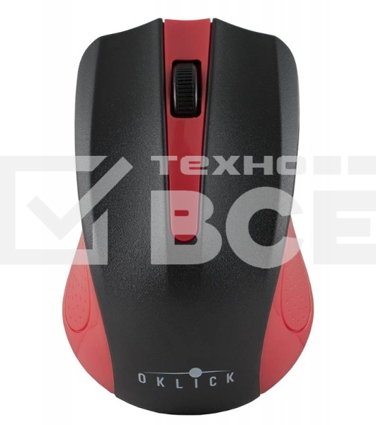 Мышь беспроводная Oklick 485MW черный/красный, 1200 dpi, радиоканал, USB, кнопки - 3