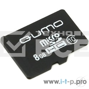 Флеш карта Micro SecureDigital 8Gb QUMO QM8GMICSDHC10NA MicroSDHC Class 10