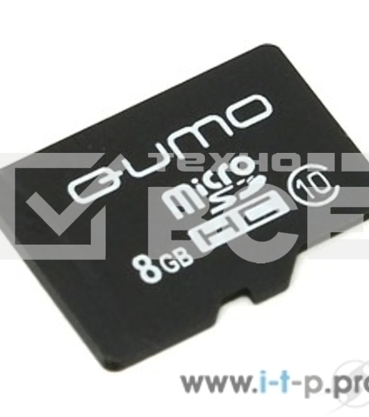 Флеш карта Micro SecureDigital 8Gb QUMO QM8GMICSDHC10NA MicroSDHC Class 10
