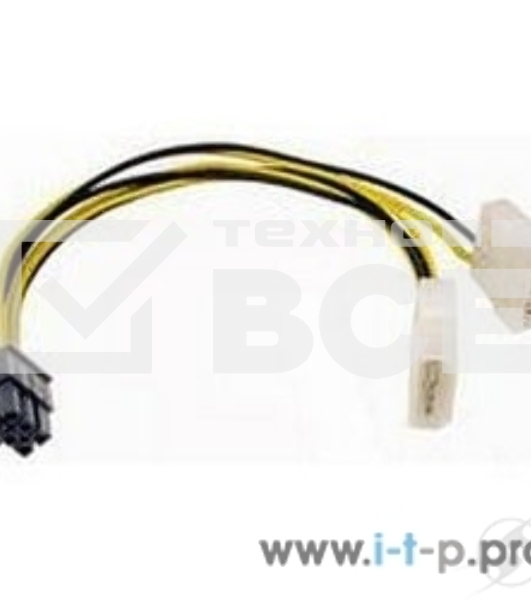 Кабель Gembird Разветвитель питания , 2xMolex->PCI-E 6pin, для подкл. в/к к б/п CC-PSU-6