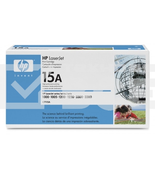 Картридж лазерный HP C7115A черный LJ 1000W/1200/1220/3300, (2500стр.)