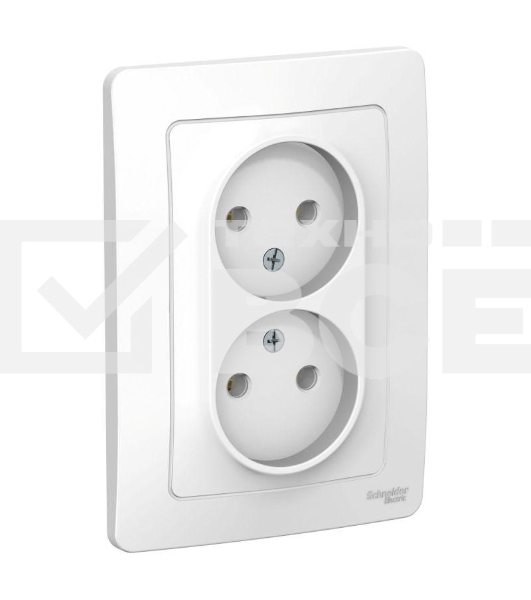 Розетка 2-м СП BLANCA 16А 250В без шторок без заземл. бел. SchE BLNRS000021