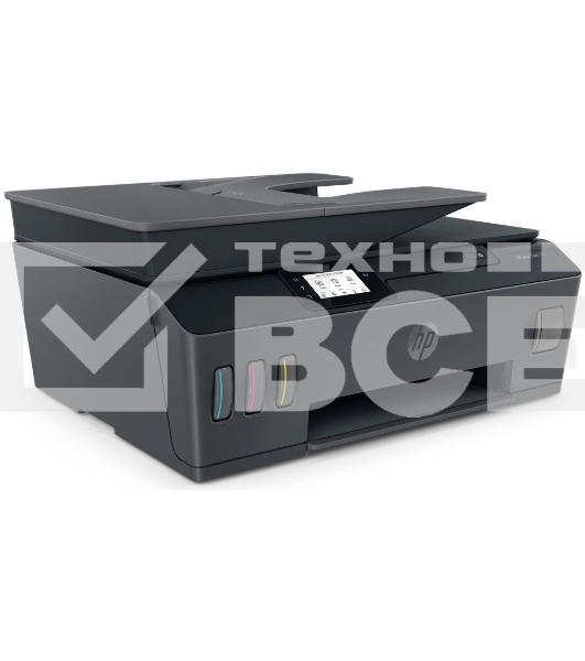 МФУ струйный HP Smart Tank 615 AiO (Y0F71A), A4, цветной, печ. до 22 стр/мин. (ч/б) до 16 стр/мин. (цвет), скан. до 5 стр/мин. (ч/б) 3 стр/мин. (цвет), 1200 x 1200 dpi (ч/б печать, скан.) 1200 x 4800 dpi (печать цвет), USB, Wi-Fi, BlueTooth, Air Print, Mo