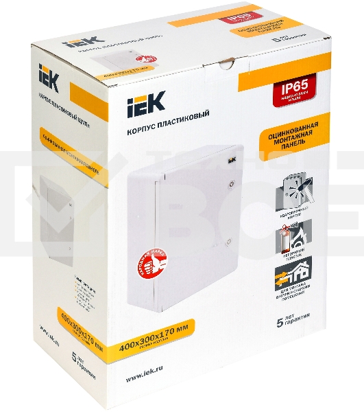 Корпус пластиковый ЩМПп 400х300х170 УХЛ1 IP65 ИЭК MKP93-N-403017-65