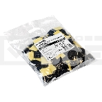 Самоклеющаяся площадка для крепления стяжек ExeGate EX293142RUS STM2020B-100 (20х20 мм, halogen free, -40°C - +85°C, черная, 100 шт), фото 1