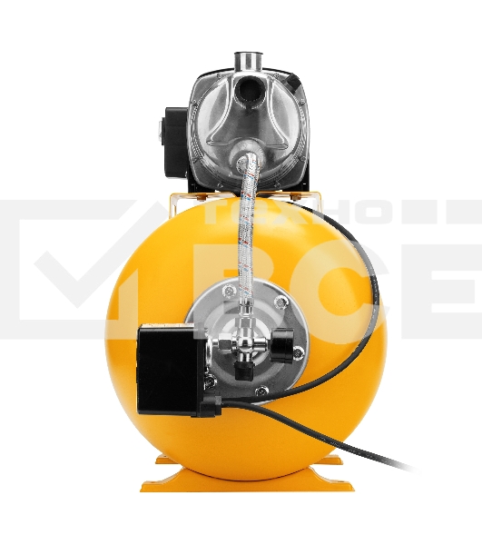 Насосная станция PSL1100X, 1100 Вт, 3600 л/ч, ресивер 50 л, подъем 45 м, нержавейка  Denzel