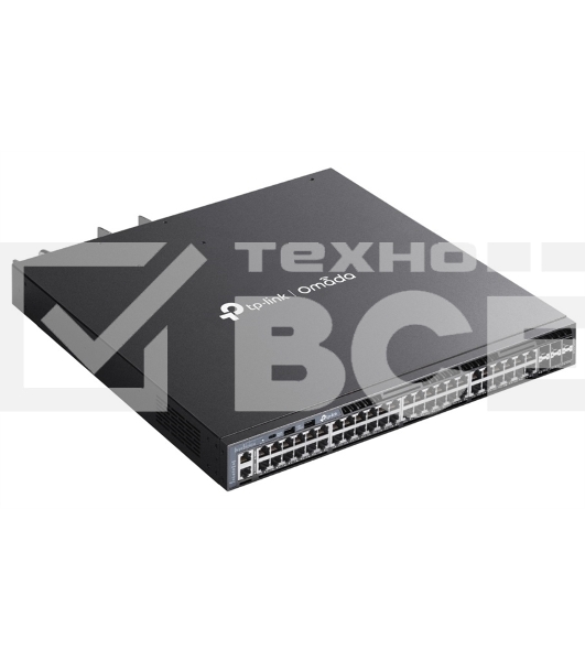 Стекируемый управляемый коммутатор TP-Link SG6654XHP 3го уровня Omada с 48 гигабитными портами PoE+ и 6 портами SFP+