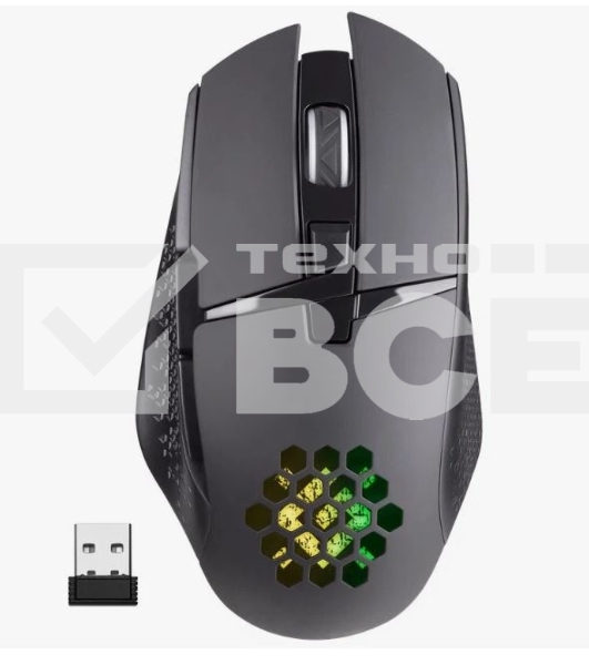 Мышь беспроводная Defender Glory GM-514 черный, 3200 dpi, радиоканал, USB, кнопки - 7