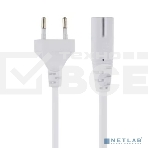 Кабель для аудио-видео техники IEC-320-C7, 2-pin 1,8m, белый, iOpen <ACE023-W-1.8M>, фото3