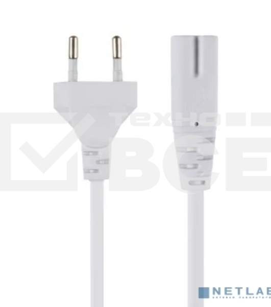 Кабель для аудио-видео техники IEC-320-C7, 2-pin 1,8m, белый, iOpen <ACE023-W-1.8M>
