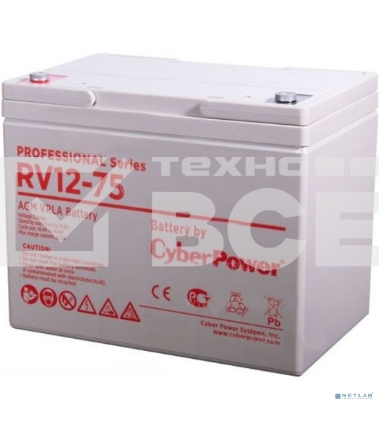 Батарея PS CyberPower Professional series RV 12-75 / 12V 75 Ah