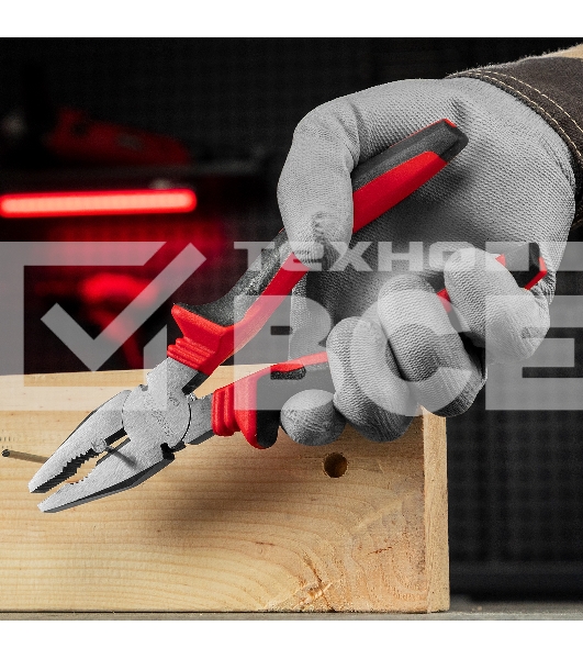 Плоскогубцы комбинированные Matrix 200 мм, хром-ванадий, двухкомпонентные рукоятки