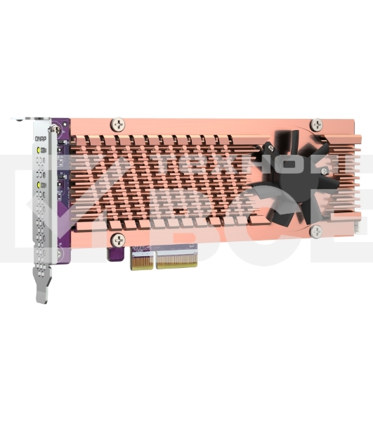 Плата расширения QNAP QM2-2P-344A 2 x M.2 22110 or 2280 PCIe (Gen3 x4) NVMe SSD slots, Low-profile flat and Full-height brackets included.