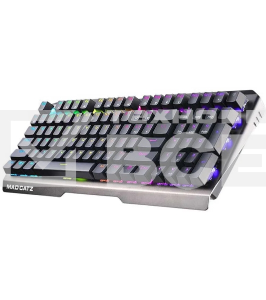 Клавиатура проводная игровая Mad Catz S.T.R.I.K.E. 13 US БЕЗ РУССКОЙ РАСКЛАДКИ черная (CHERRY MX RED Switch, 96 кл., RGB подсветка, USB)