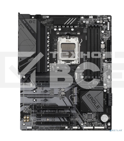 Материнская плата GIGABYTE B650 EAGLE, AM5, AMD B650, 4xDDR5, 4xSATA, 3xM.2, 1xPCI-E 4.0 x16, 1xHDMI, 1xDP, 2xUSB-C 3.2 Gen 1, 2xUSB-A 3.2 Gen 2, 6xUSB-A 2.0, 1x 1Gb LAN, 3x3.5 мм, 7.1, ATX