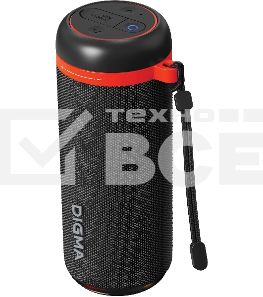 Колонка портатитвная Digma D-PS1521 черный 16W 2.0 BT 10м 1800mAh (PS1521B)